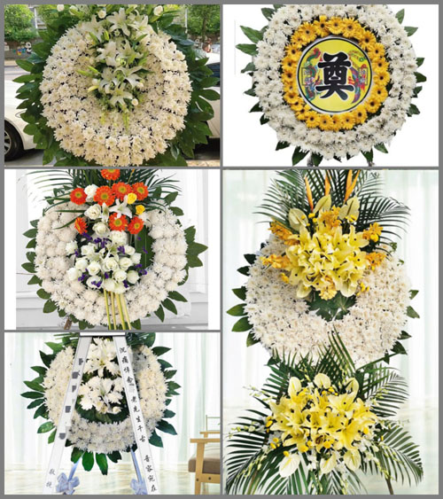山东莱芜莱城区口镇镇上毛家圈村花圈速递